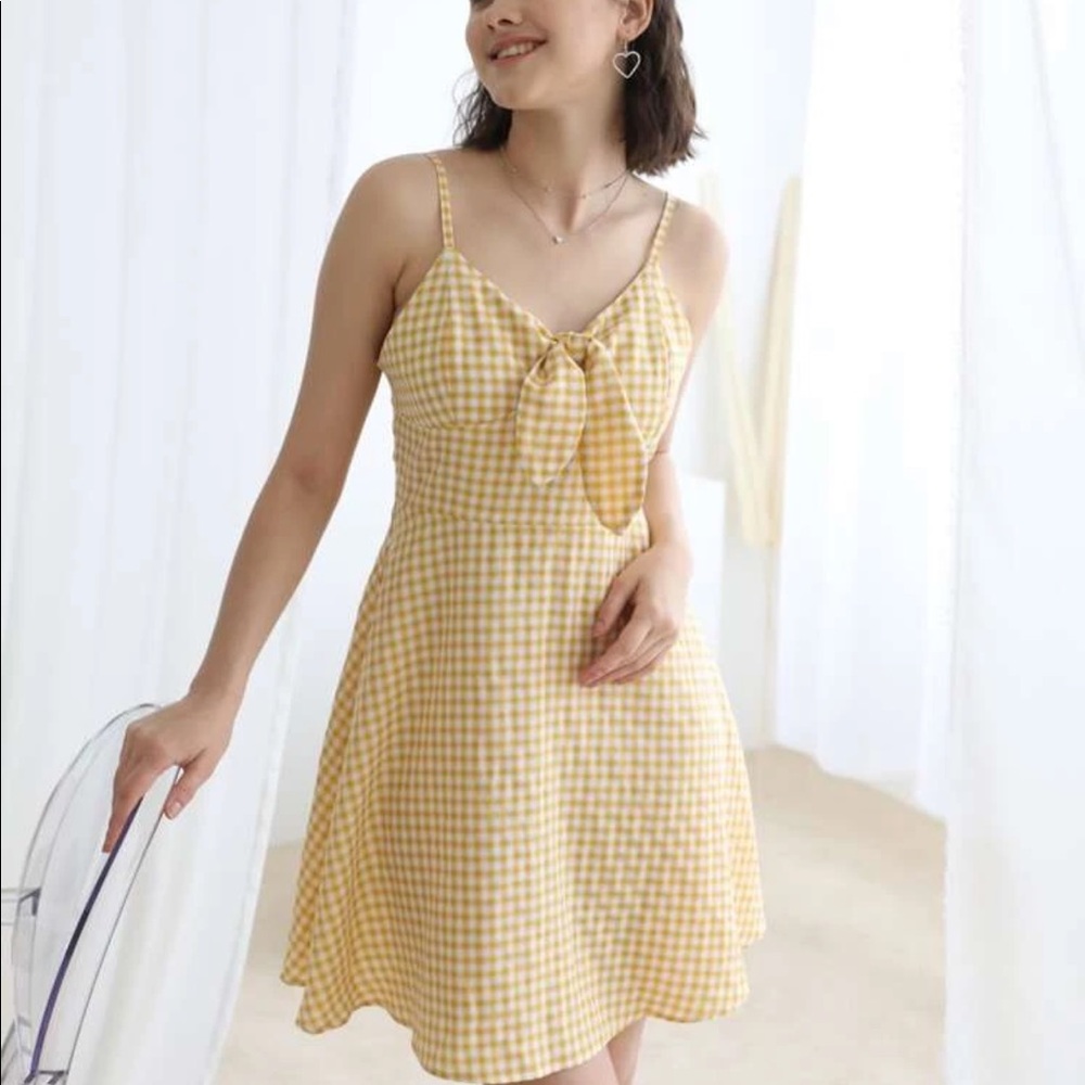 HP!🤩Yellow plaid dress